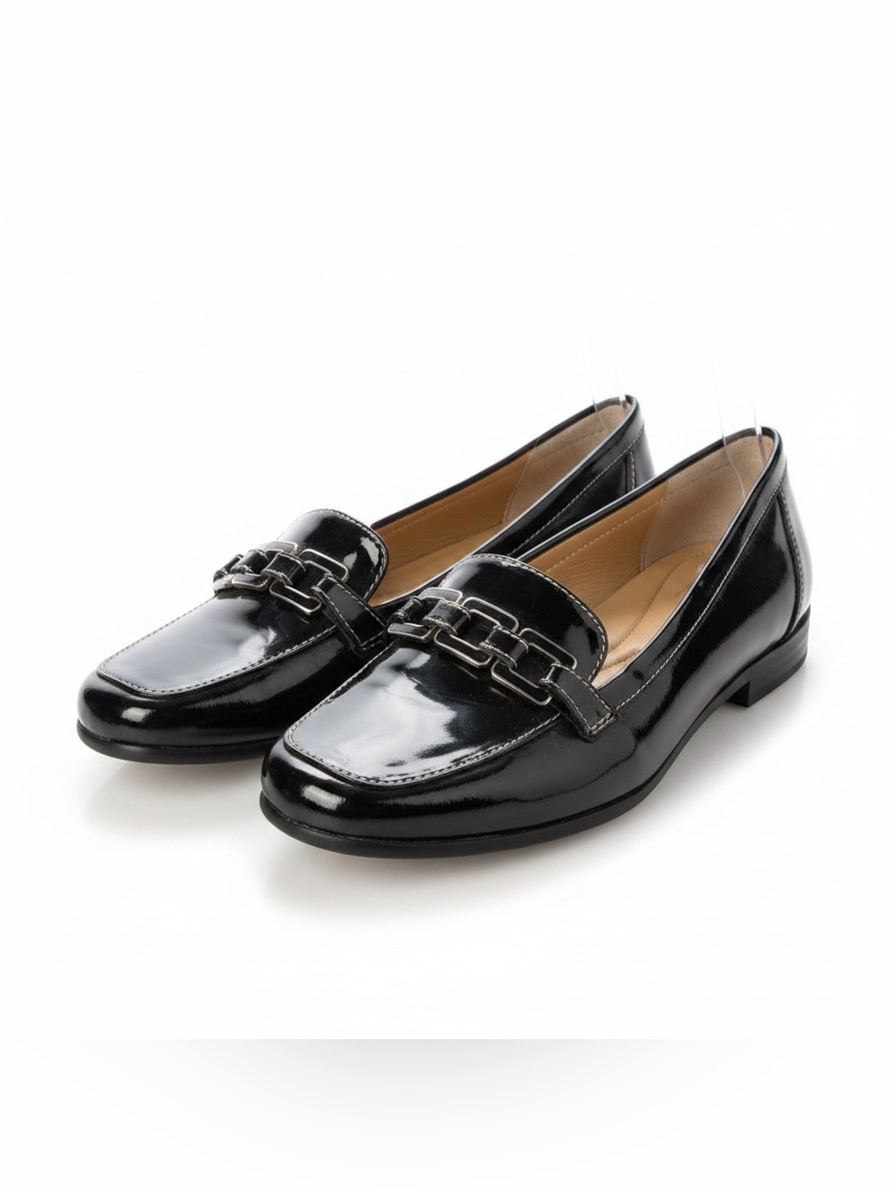Naturalizer N5 Comfort Black Patent‎ Slip On Dark Academia Loafers 8.5N